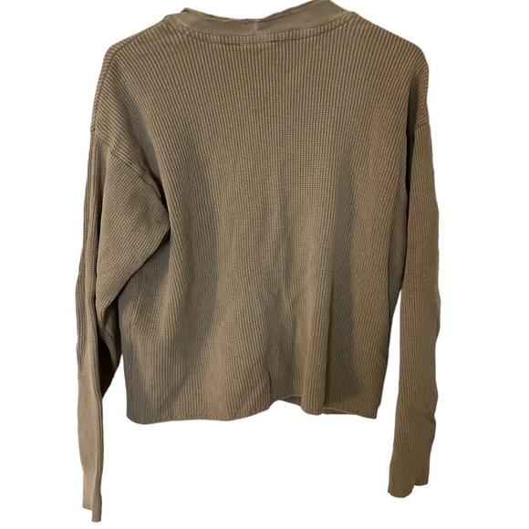 RETROD Waffle Knit Cardigan Beige XS - Picture 4 of 6